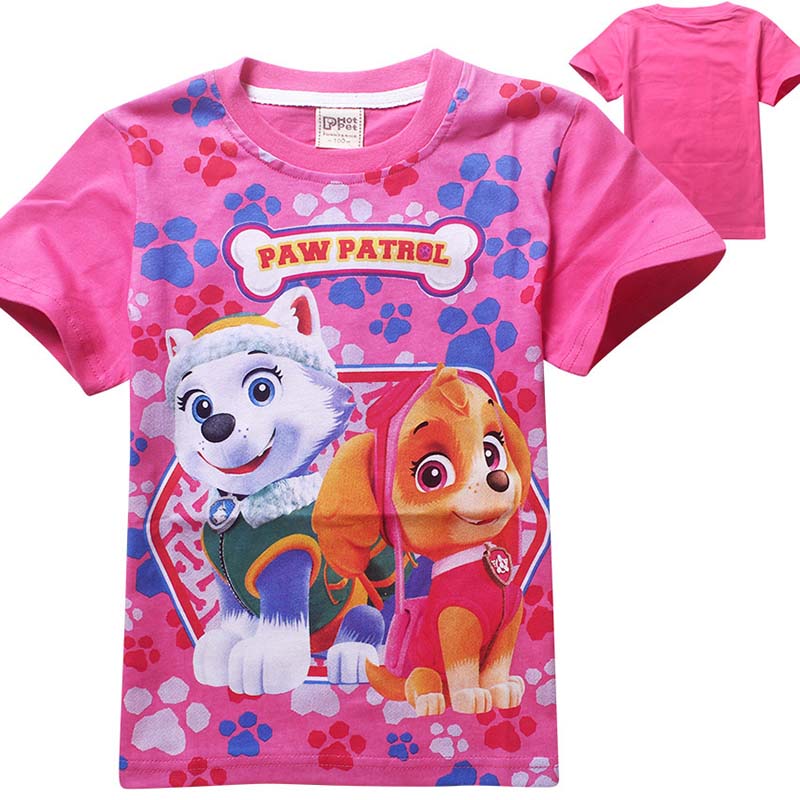 Boy Dog Patrol Clothes t shirts For Boys Cartoon Kids Girls Tops Fashion Clothing Costume T-shirts pull minion spongebob tshirt