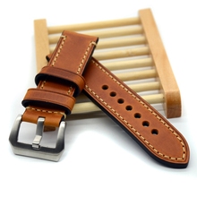 Hand made high quality fine Italian leather watch strap &band for Panerai watch 20mm 22mm 24mm with stainless steel buckle