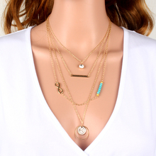 multi layer necklace fashion accessories gold cross popular maxi female long chain pendant statement necklace 2015