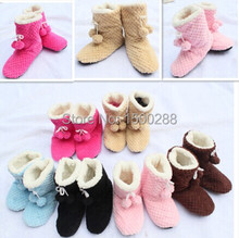 free shipping Women’s indoor shoes cute plush 2 balls warm Indoor slippers, Household slippers, Indoor slippers winter warm feet