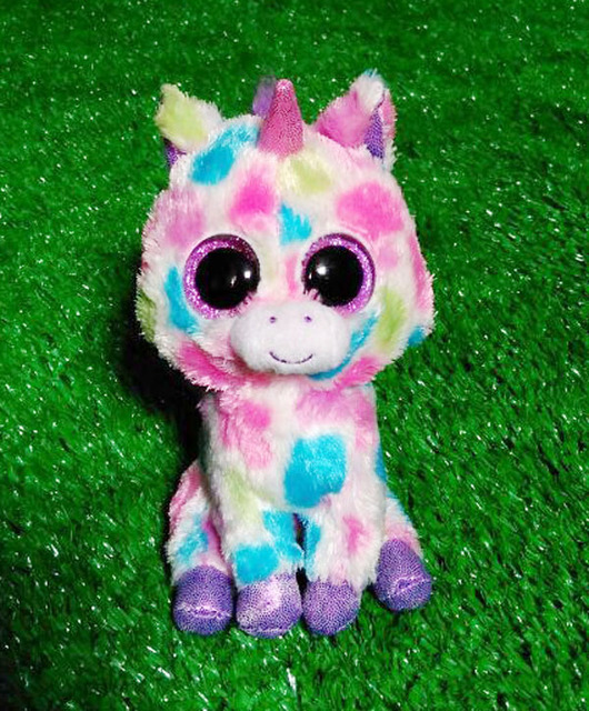 TY Beanie Boos Wishful Unicorn Plush Animals 6''/10'' Large Ty Big Eyes