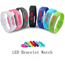 2015 New Fashion Touch Screen LED Bracelet Digital Watches For Men Ladies Child Clock Womens Wrist