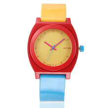 New Fashion Miler Brand Children’s Plastic Wristwatches Students Sports Watches Birthday Gift For Kids Girls Boys Colourful ML37
