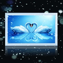 Unique design 5D DIY White Swan Cross Stitch Painting Sticker Rhinestone Home Decor hot selling NVIE