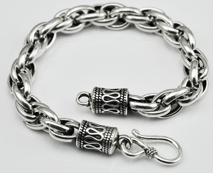 Thai Silver Jewelry 925 Bracelet Original Handmade Vintage Thai Silver Jewelry 925 Bracelet Original Handmade Vintage Men And Women Chain Link Bracelets In From Accessories