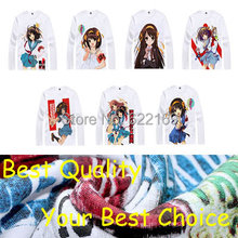 Japanese Haruhi Suzumiya anime sports t-shirt anime Haruhi Suzumiya cotton shirt Cosplay christmas Costumes anime clothing