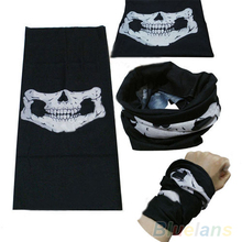 Skull Bandana Bike Motorcycle Helmet Neck Face Mask Paintball Ski Sport Headband 1FWI