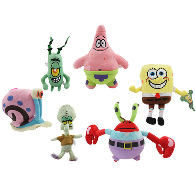 Губка боб плюшевые игрушки Губка Боб/Patrick Star/Squidward Щупальца/Евгений/Шелдон/Gary мягкие вязаные куклы, прекрасный игрушки