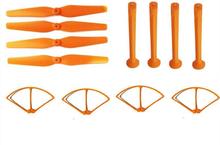 12pcs syma X8C X8 2.4G RC Quadcopte/RC drone parts Propeller Prop Guard Protector Bumper+propellor+landing skids free shipping