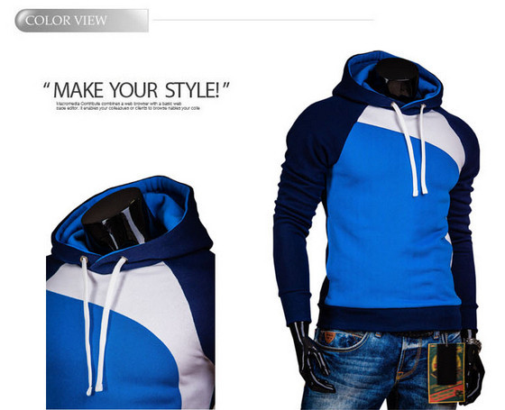 2014 New Winter Fashion Men's Hoodies Patchwork Three Colors Napping Casual Men's Sweatshirts Hooded Collar Men Coats 9 Colors 2014 New Winter Fashion Men's Hoodies Patchwork Three Colors Napping Casual Men's Sweatshirts Hooded Collar Men Coats 9 Colors