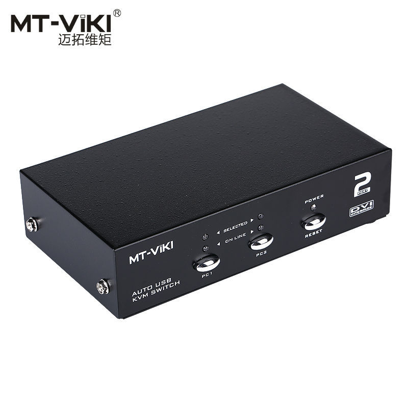 MT VIKI Maituo 2102DL 2 Port KVM Switch DVI with Audio USB Mouse Keyboard Auto Hotkey