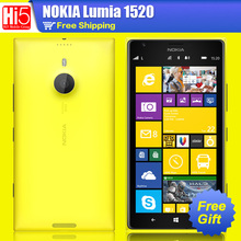 Free shipping Nokia Lumia 1520 6.0″ IPS 20MP Camera Quad Core  32GB ROM Bluetooth 4.0 GPS 3G 4G Nokia windows cellphone