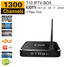 NEW Best Arabic European IPTV Box 1300 Plus LIVE Free TV Channels Sport /Sky (DE UK IT)/Box Office/Canal+ Android 4.4 tv box