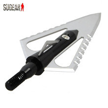 6 Pcs Lot Archery Arrow Tips 100GR 4 Blades and Hunting Arrow Broadheads for Bow and