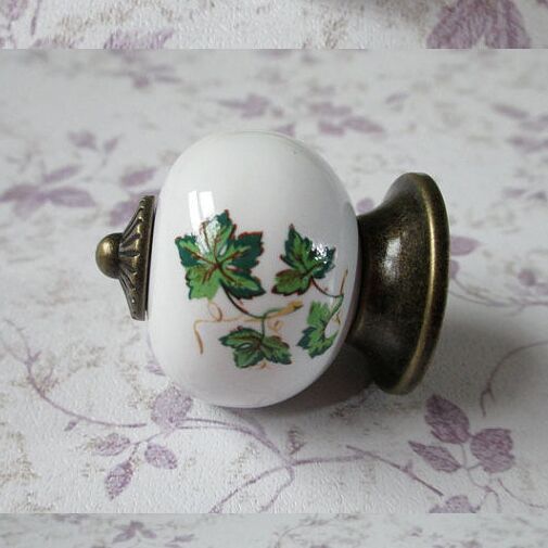 white green ceramic drawer knob  antique brass dresser pull knob bronze kichen cabinet cupboard furniture decotation handle