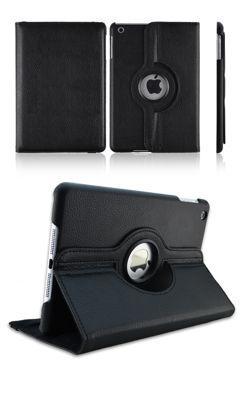 Top Quality 360 Rotating Leather Stand Flip Case For Apple Ipad mini mini 2 mini 3