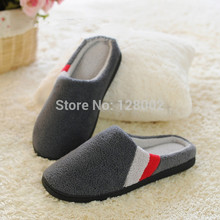 2016 New Arrival Winter Home Thermal Cotton-Padded Slippers For Men IndoorFloor Warm Slippers Flat Shoes Free Shipping
