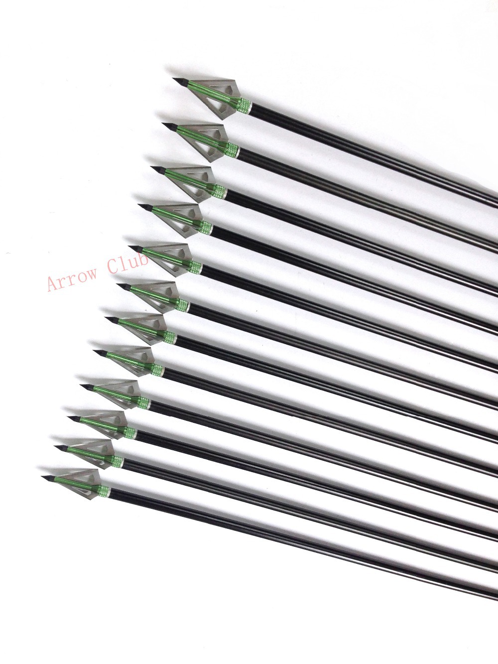 12pcs lot 100GR aluminum alloy stainless steel arrow tips three blades for hunting and archery arrowhead