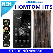 NEW! Doogee HOMTOM HT5 5.0″Inch HD Android 5.1 4g FDD-LTE Smartphone MTK6735 1GB RAM 16GB ROM 4250mAh Dual Sim Cellphone 13MP