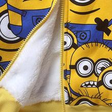 Girls Boys Hoodies And Sweatshirts 2016 Winter Cotton Hooded Minion Children Hoodies Warm Children Outerwear Kids