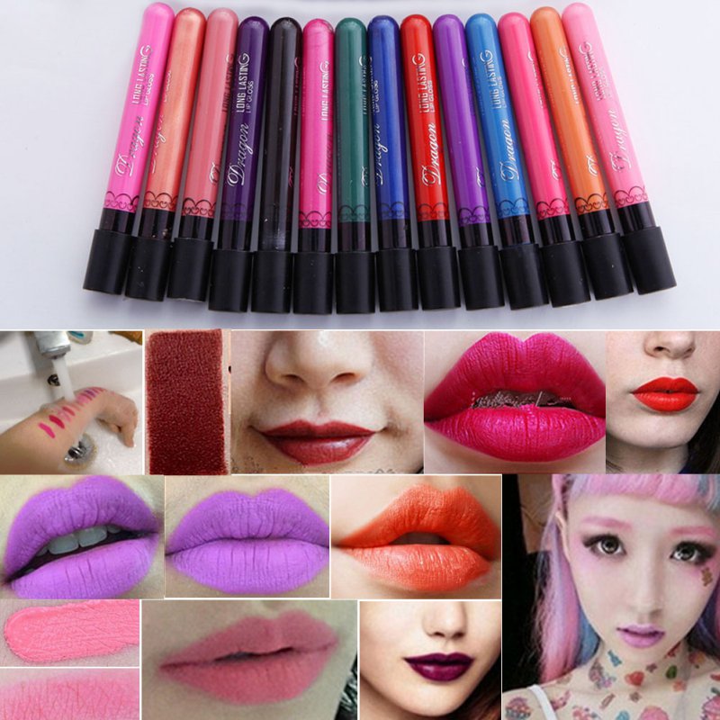 24 Colors Waterproof Long Lasting Lip Liquid Pencil Matte Lipstick Beauty Makeup Lip Gloss