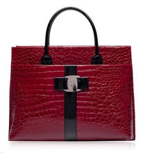 Hot Sale 2016 New Fashion Lady Handbags Women Famous Crocodile Pattern Handbag Tote Fashion Lady PU Shoulder Handbag F022