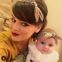 1 Set Mom and Me Headband Hair Band Bow Knot Headbands Baby Hair Accessories Turban Baby and Mommy Cotton Headwrap Set 2 Pcs