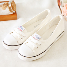 Beier 2015 spring and summer shallow mouth canvas shoes female Korean tidal shoes a pedal lazy