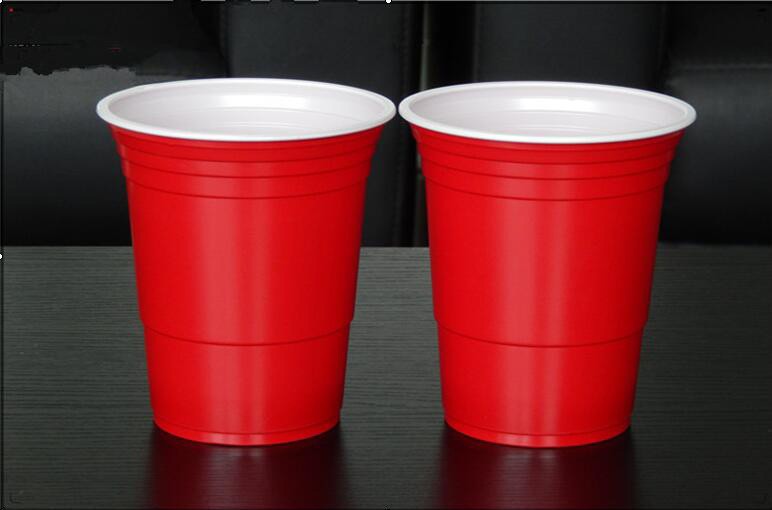 Wholesale- Free shipping 16 oz red solo cups high quality plastic beer cups  party cups fun party drinking game