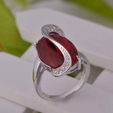 Anillos Compromiso 925 Ruby Jewelry CZ Diamond Alliance Rings for Women Wedding Female Engagement Gift Ring