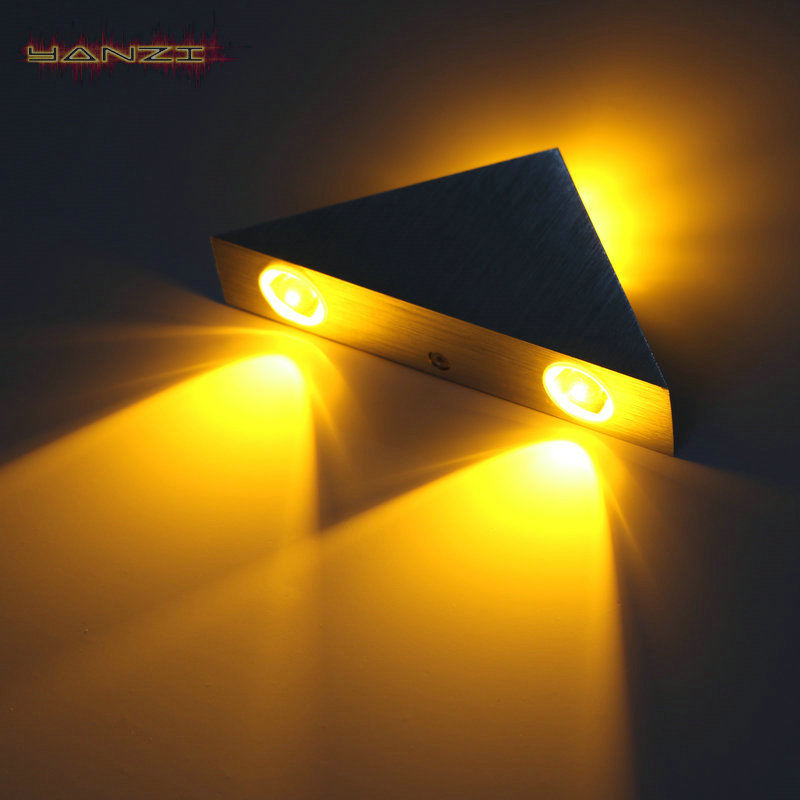 3W Yellow LED Modern Minimalist Sconce Interior Wall Lamp Surface Mounted Home Decoration Fashion Wall Lamp AC85-265V Light