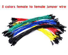 Free shipping 100pcs New 1p to 1p 20cm 5 colors female to female jumper wire Dupont cable