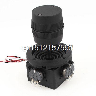 Single Linear 10K Ohm Pushbutton Switch Industrial Joystick Potentiometer Black
