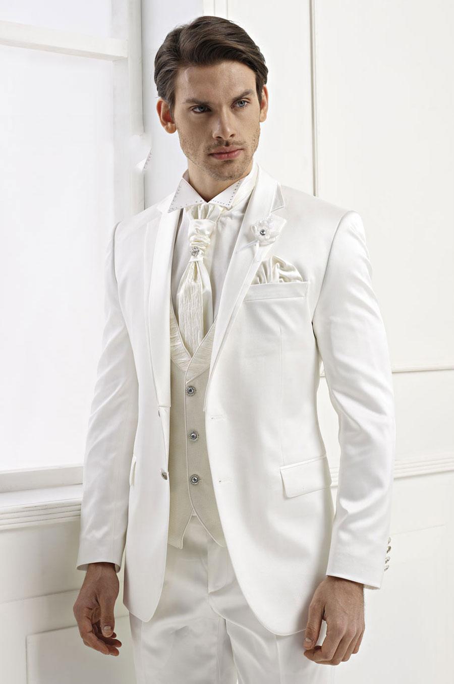 all white three piece suit