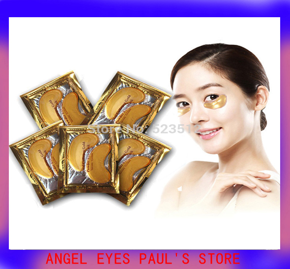 Hot new 8pcs lot Gold Crystal collagen Eye Mask Hotsale eye patches 8pieces 4 packs Crystal