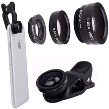 For Sony Xperia Z1 Z2 Z3 Z3+ Z4 Z5 Compact Mini Wide Angle Macro Fisheye Lenses 3 in 1 Universal Mobile Phone Lens Camera