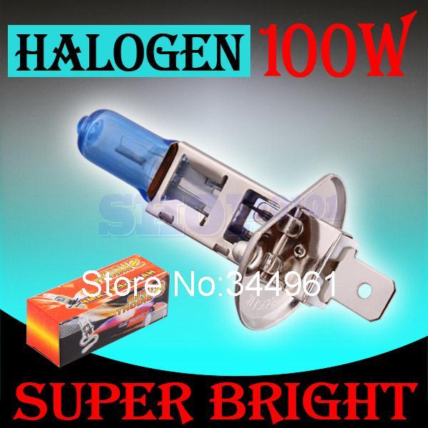 H1 100W 12V Halogen Bulb Super Xenon White Fog Lights High Power Car Headlight Lamp Car