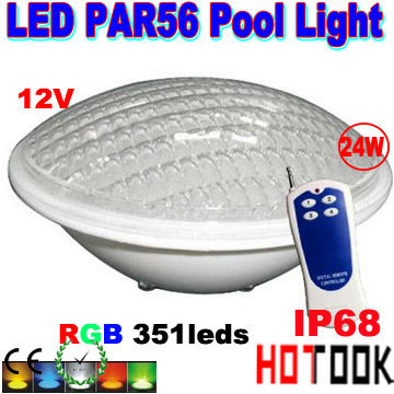 24W RGB PAR56 LED Swimming Pool Light 12V IP68 351led Outdoor Lighting Underwater Pond lights for fountain piscina free shipping 24W RGB PAR56 LED Swimming Pool Light 12V IP68 351led Outdoor Lighting Underwater Pond lights for fountain piscina free shipping