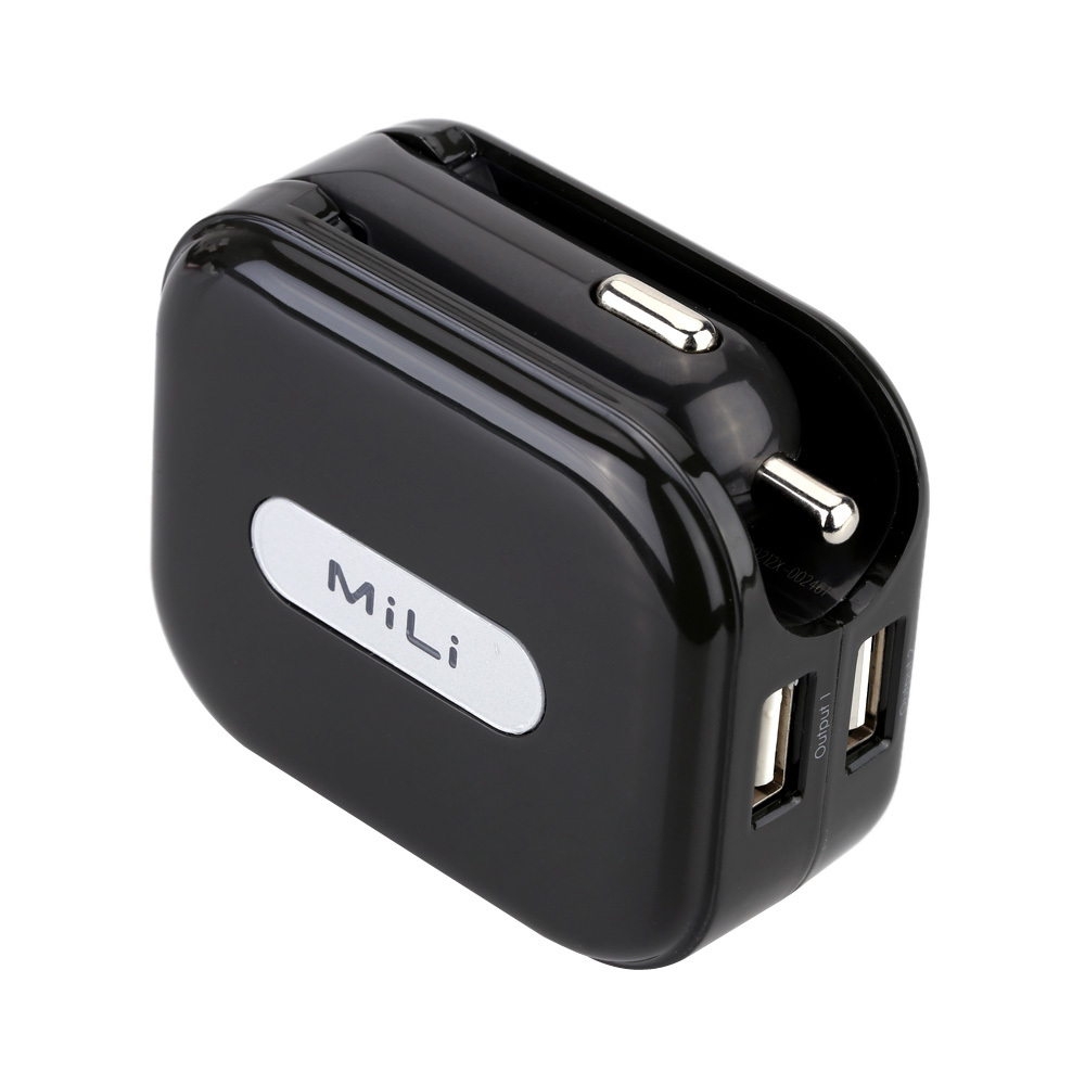 CarChargerHomeWallChargerTravelUniversalPlugAdapter3USBPorts