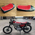 Free Shipping Cafe Racer Retro Refit hump seat cushion White trim motorcycle Red background seat cover