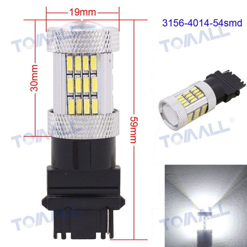 Tomall 2x t25 3156 p27w 5  54-4014smd    /    /   /    dc 12 