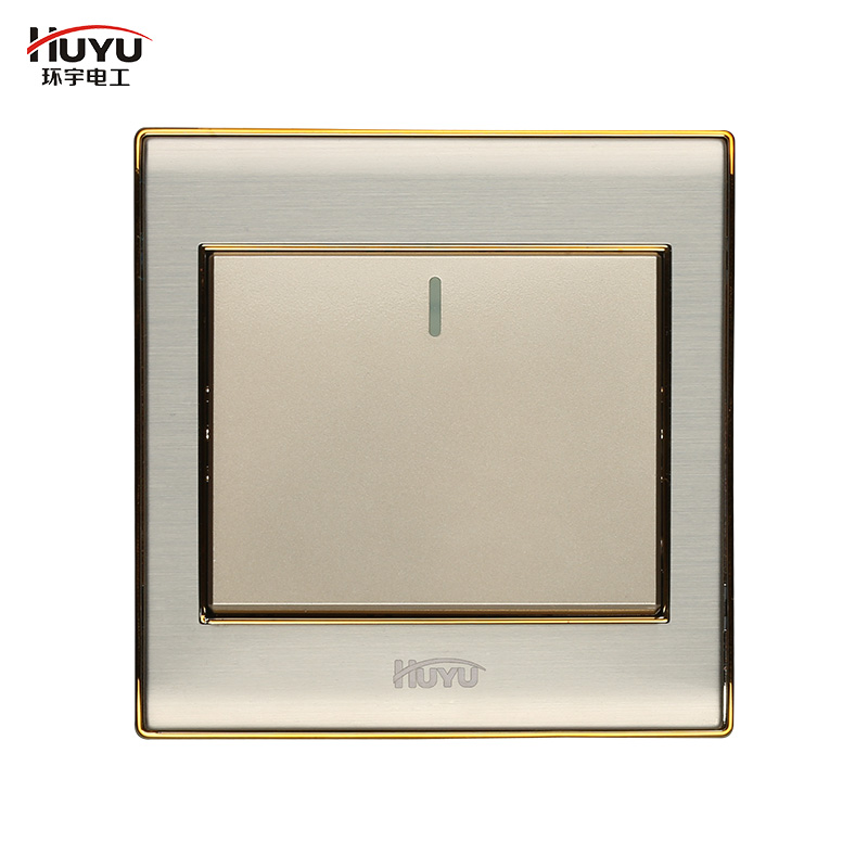 Luxury Wall Switch Panel, Light Switch,1 Gang 2 Way Push Button 16A,110~250V, 220V