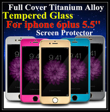 10pcs Titanium Alloy full screen Tempered Glass Screen Protector Iphone 6 4 7 Full cover glass