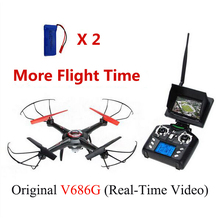 WLtoys V686 V686G (FPV Version) 4CH Quadcopter Drone with HD Camera RTF 2.4GHz Real Time Transmission Headless Mode