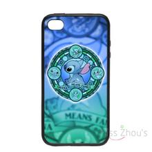 For iphone 4/4s 5/5s 5c SE 6/6s plus ipod touch 4/5/6 skins mobile cellphone cases cover Ohana Stained Glass Stitch Family Quote