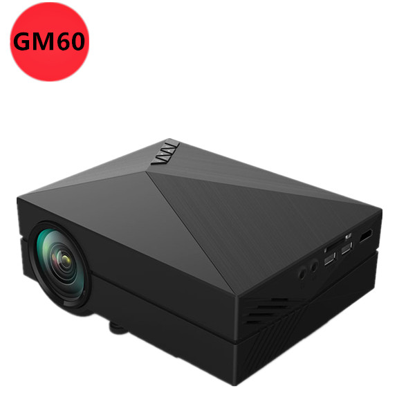 WHOLESALE 2015 NEWEST Portable GM60 MINI LED Projector For Video Games TV Movie SD FULL HD Home AND OUTDOOR Theater FREE GIFT