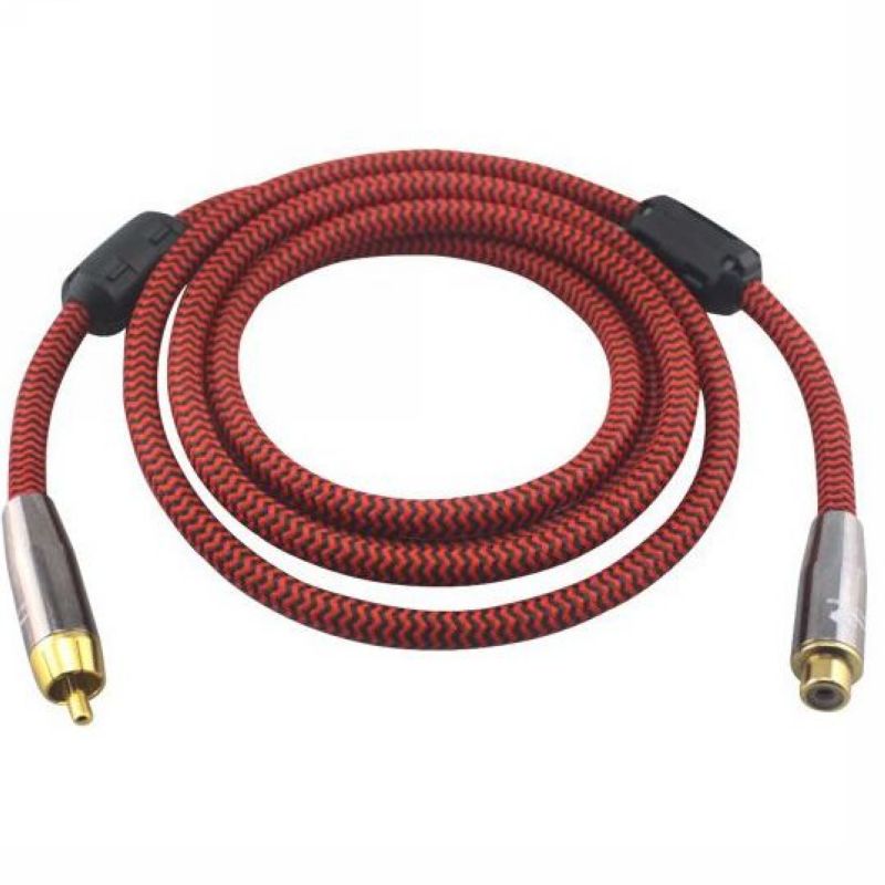 Hifi Audio Cable RCA Phone Male to Female for Amplifier Speaker Extension Cord 75cm 1M 2M 3M Braided Shileded OFC Hifi Audio Cable RCA Phone Male to Female for Amplifier Speaker Extension Cord 75cm 1M 2M 3M Braided Shileded OFC