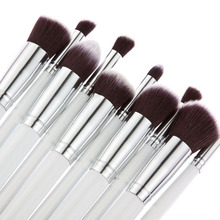 Free Shipping 10pcs Lot White Professional Makeup Brush Set Cosmetic Brushes Foundation Eyeshadow CLSK