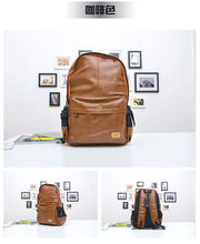 2015 top quality brand fashion black genuine leather men s backpacks preppy style brown women backpack