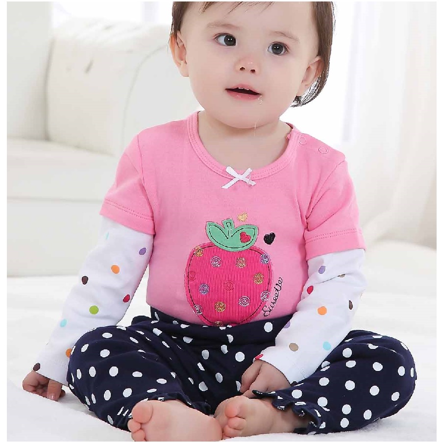 Buy Strawberry Baby Girls clothes Suit Overall Pants